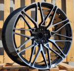 R22x9.5  5X112  ET  37  66.6  B5771  (IN0295)  Black Polished (MB)  For BMW  (P2)  (FRONT+REAR)