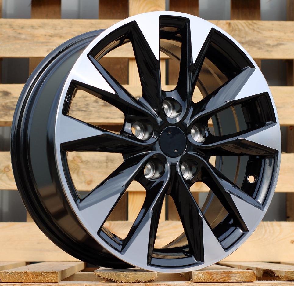 R16x6.5  5X114.3  ET  42  66.1  L1744  Black Polished (MB)  For RACIN  (K3)