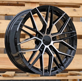 R17x7.5  5X112  ET  40  66.5  HX035  (FBX005)  Black Polished (MB)  For HAXER  (P1+K7)  (HYBRID FORGED)