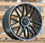 R22x9  5X112  ET  32  66.6  B1766  Black Half Matt+Polished Lip (BLHMPL)  For MER  (Z1)  (REAR+FRONT)