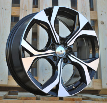 R18x7.5  5X112  ET  40  57.1  Y1303  Black Polished (MB)  For SKODA  (M)  (HYBRID FORGED)