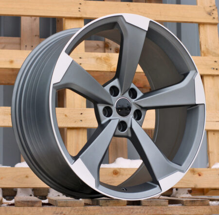 R17x7.5 5X112 ET 40 66.5 XE351 (YF5436) Grey Polished Half Matt (MGHM) For AUD (Z7) (HYBRID FORGED)