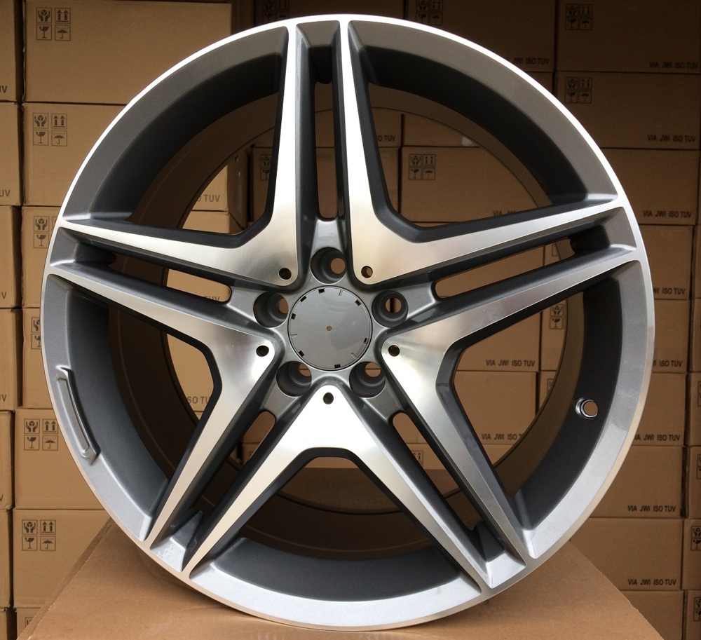 R19x9.5  5X112  ET  35  66.6  BY496  Grey Polished (MG)  For MER  (R)  (Rear+Front)