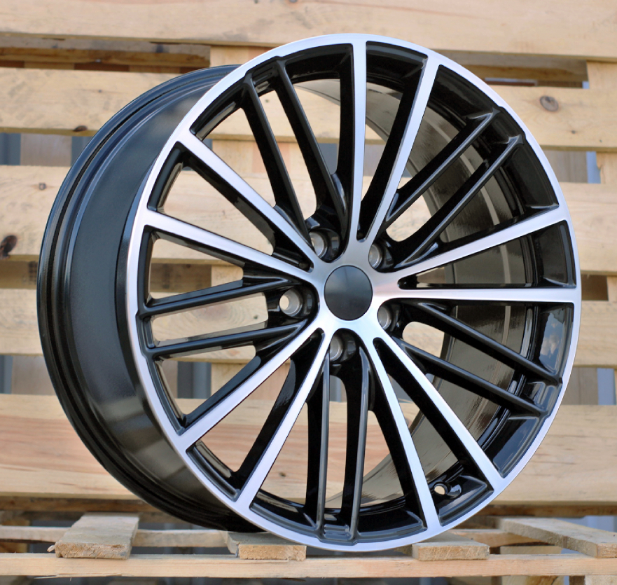 R19x8  5X112  ET  30  66.6  H3071F  Black Polished (MB)  For BMW  (P1)  (HYBRID FORGED Front+Rear)