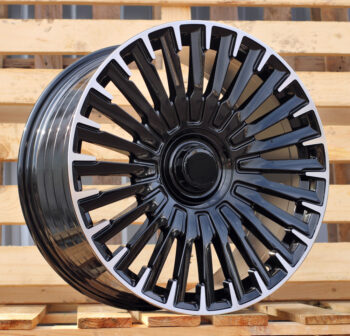 R20x9.5  5X112  ET  38  66.6  YF0425  Black Polished (MB)  For MER  (M)  (HYBRID FORGED Rear+Front)