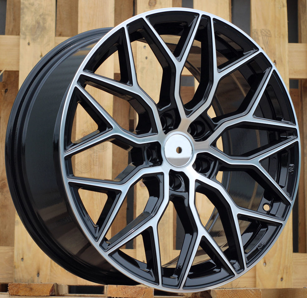 R18x8  5X120  ET  34  72.6  B5812  Black Polished (MB)  For RACIN  (P2)  (STYLE VOSSEN)