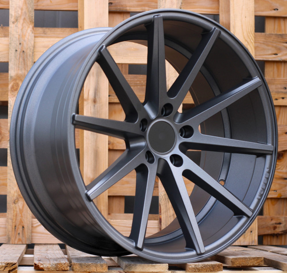 R20x10  5X120  ET  38  72.6  QC1122  Grey Polished Matt (MGM)  For RACIN  (K3+A)  ((AKC 100 Eur) Style Vossen)
