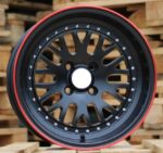 R15x8  4X100  ET  0  73.1  B1160  Black+Red Line (BR)  For RACIN  (P2)
