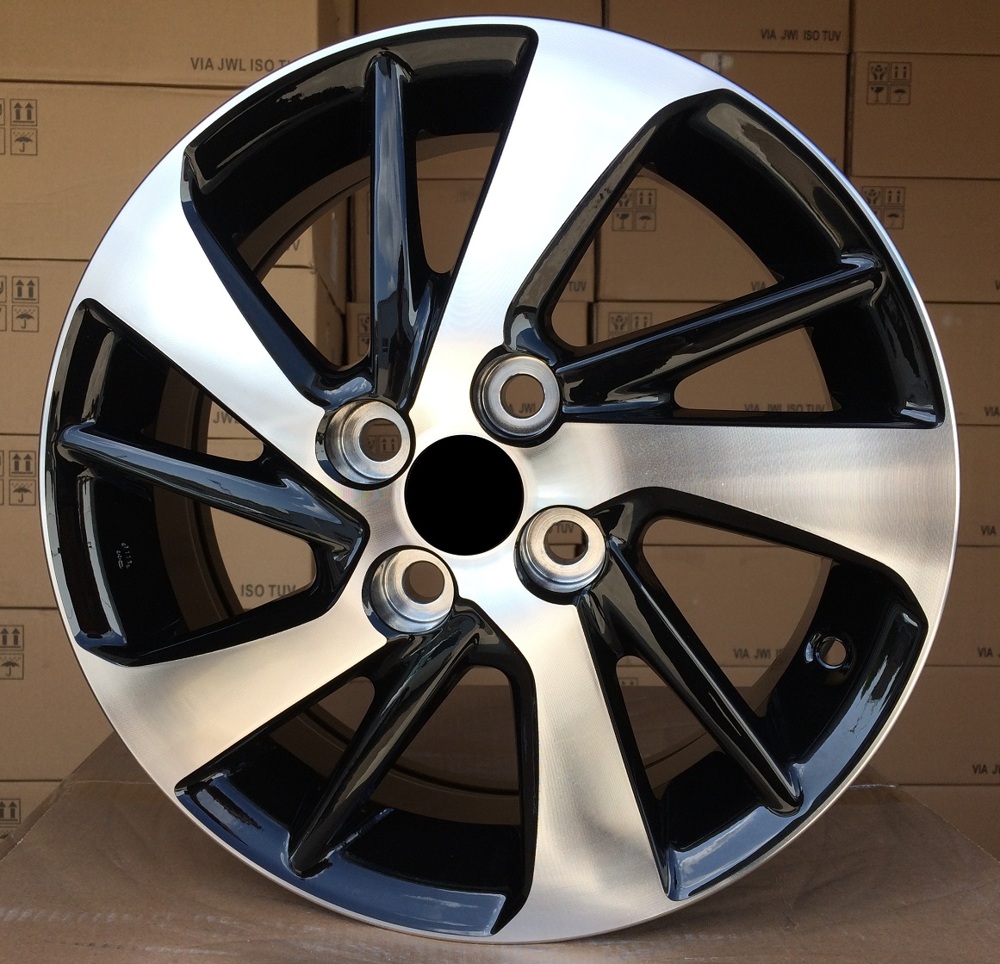R15x5.5  4X100  ET  45  54.1  F0458  (XFE146)  Black Polished (MB)  For TOYOT  (D1+R)