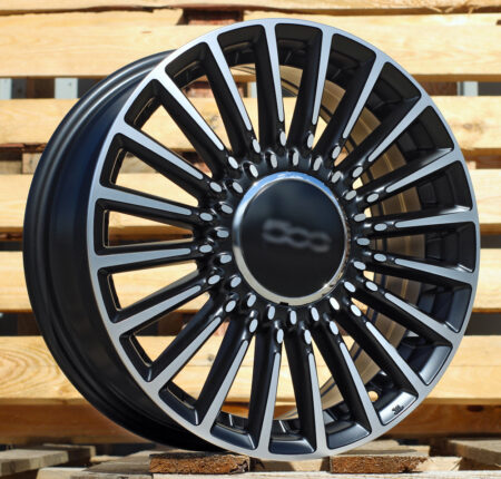 R16x6.5  4X98  ET  35  58.1  Y1210  Black Polished (MB)  For FIAT  (P)  (NEW Model 500)