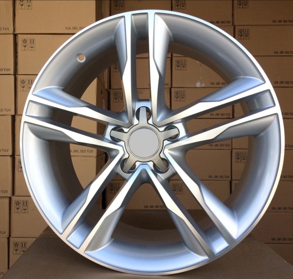 R18x8  5X112  ET  39  66.5  BK114  Polished Silver+Powder Coating (MSPC)  For AUD  (P1)
