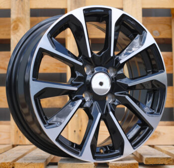 R16x6  4X100  ET  42  60.1  L1666  Black Polished (MB)  For RACIN  (R)