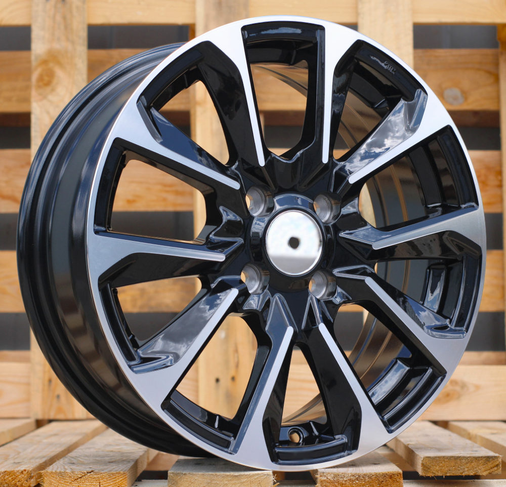 R15x6  4X100  ET  40  60.1  L1666  Black Polished (MB)  For RACIN  (Z5+Z6)