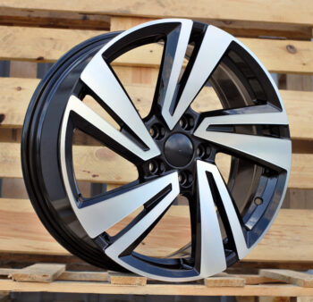 R18x7  5X100  ET  39  57.1  3S1282  Black Polished (MB)  For VW  (P)  (T-Cross HYBRID FORGED)