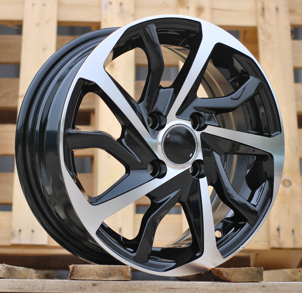 R14x5.5  4X100  ET  43  54.1  BY2477  Black Polished (MB)  For TOYOT