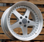 R18x9.5  5X120  ET  35  72.6  B1161  Silver+Polished Lip (SP)  For BMW  (Z1+Z2)  (Rear+Front)