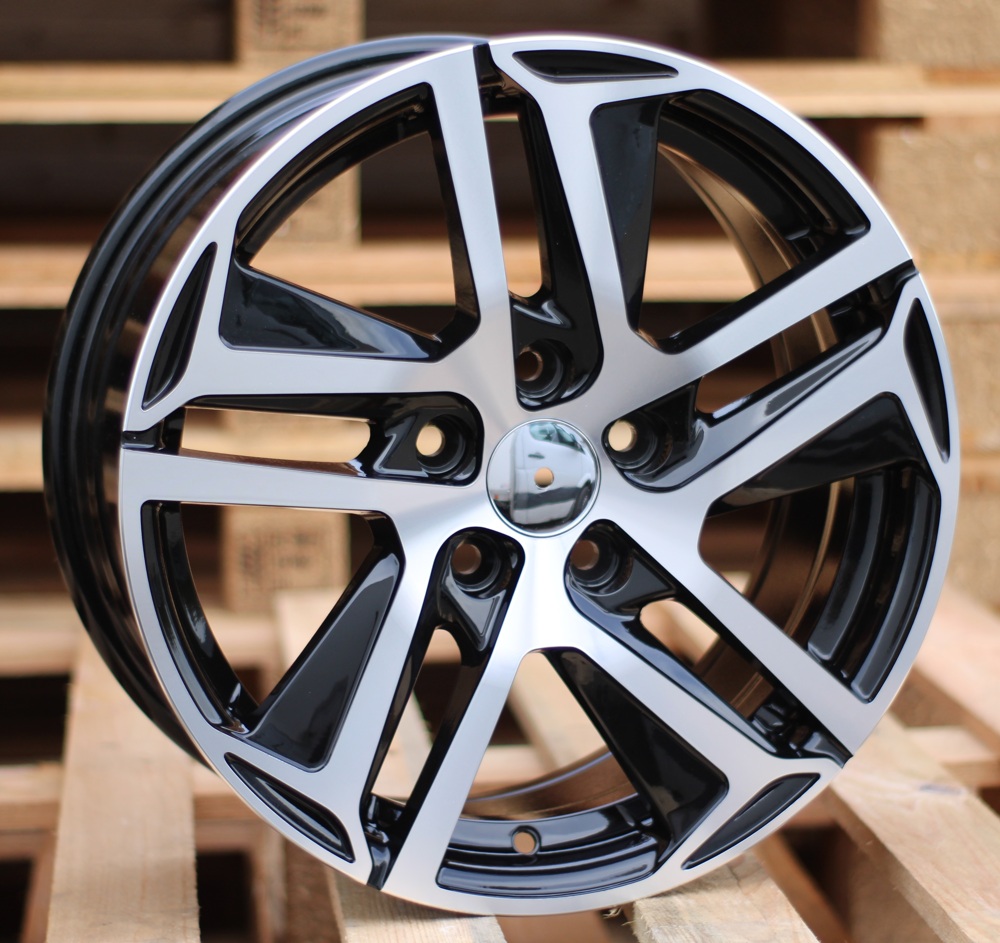 R16x7  5X108  ET  35  65.1  PG534  (BK5516)  Black Polished+Powder Coating (MBPC)  For PEUG  (D5+L6)