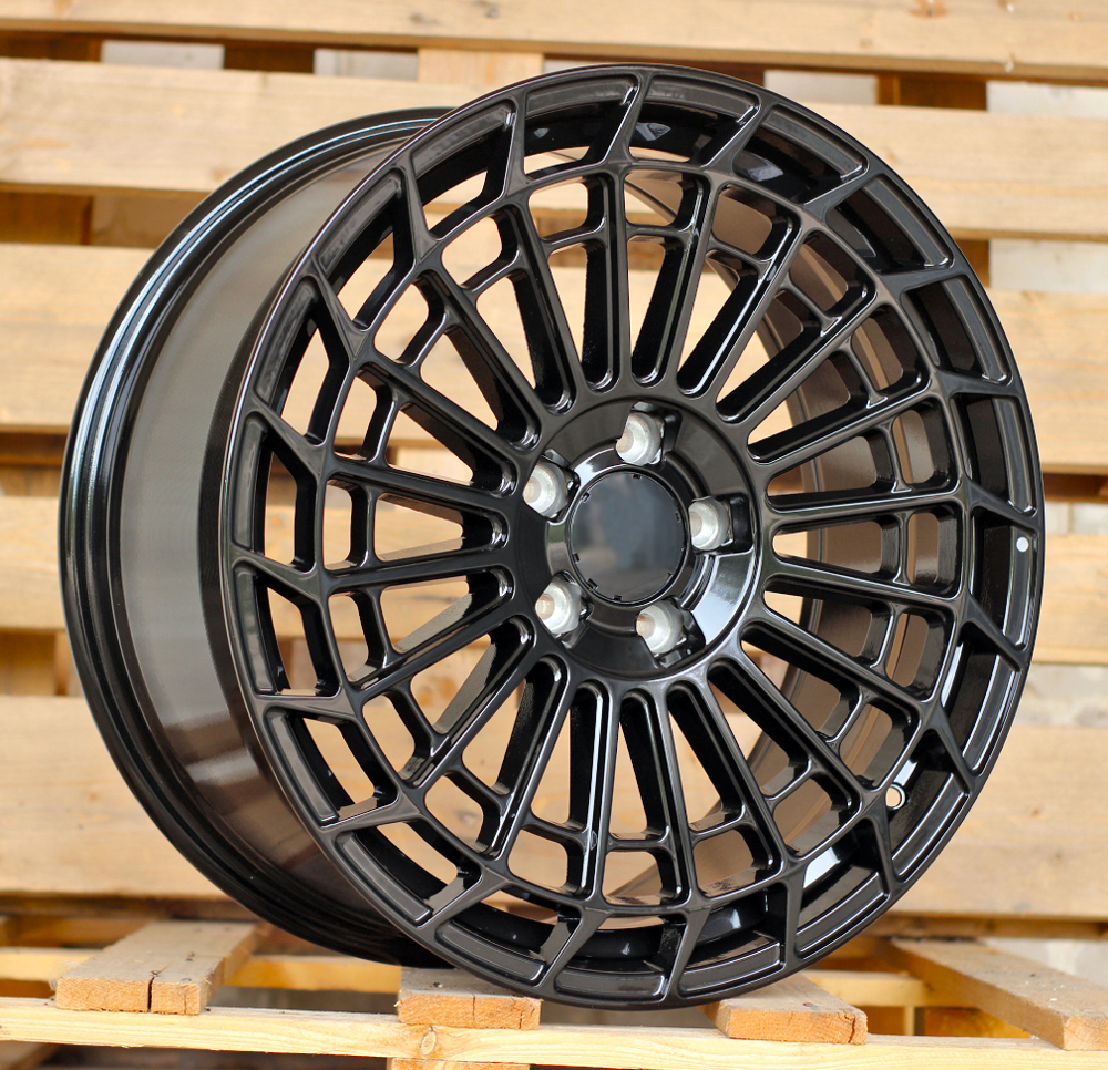 R20x9.5  5X112  ET  43  66.6  H3140F  Black (BL)  For MER  (K7)  (HYBRID FORGED Rear+Front)