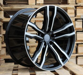 R20x11  5X120  ET  37  74.1  BY588  (DLJ588)  Black Polished (MB)  For BMW  (P+Z1)  (Rear+Front)