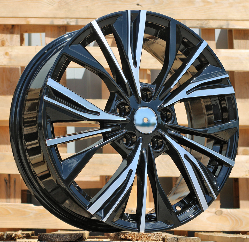 R18x7  5X114.3  ET  47  66.1  FE224  (QC1550)  Black Polished (MB)  For NISS  (P1)