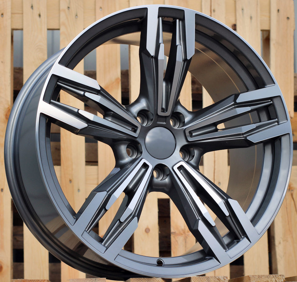 R19x9.5  5X120  ET  38  72.6  BY983  Grey Polished (MG)  For BMW  (P+Z1+Z4)  (Rear+Front)