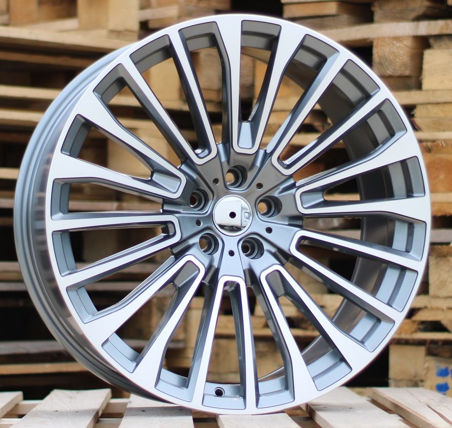 R21x9.5  5X112  ET  36  66.6  FE222  Grey Polished+Powder Coating (MGPC)  For BMW  (P)