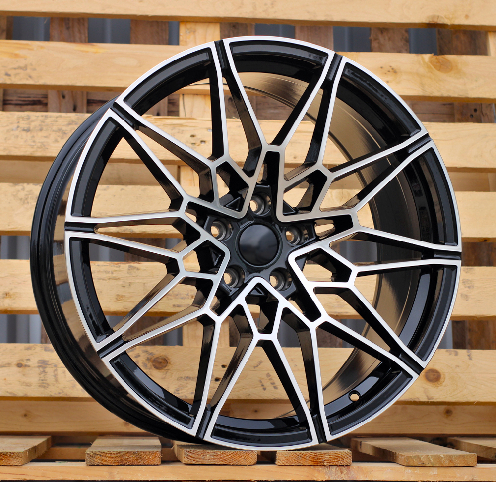 R20x8.5  5X120  ET  35  72.6  I0293  Black Polished (MB)  For BMW  (K7)  (Rear+Front)