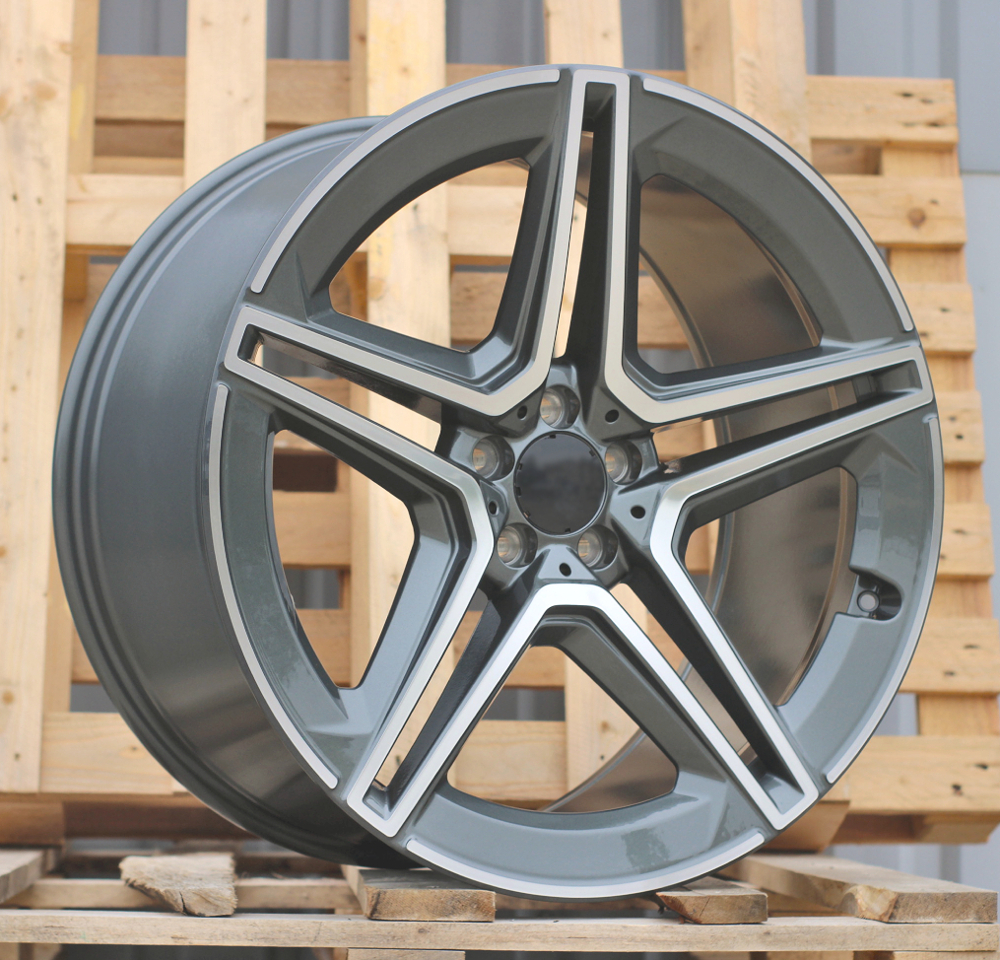 R22x9.5  5X112  ET  45  66.5  FBX142  (H3067F)  Grey Polished (MG)  For MER  (Z3)  (HYBRID FORGED Rear+Front)
