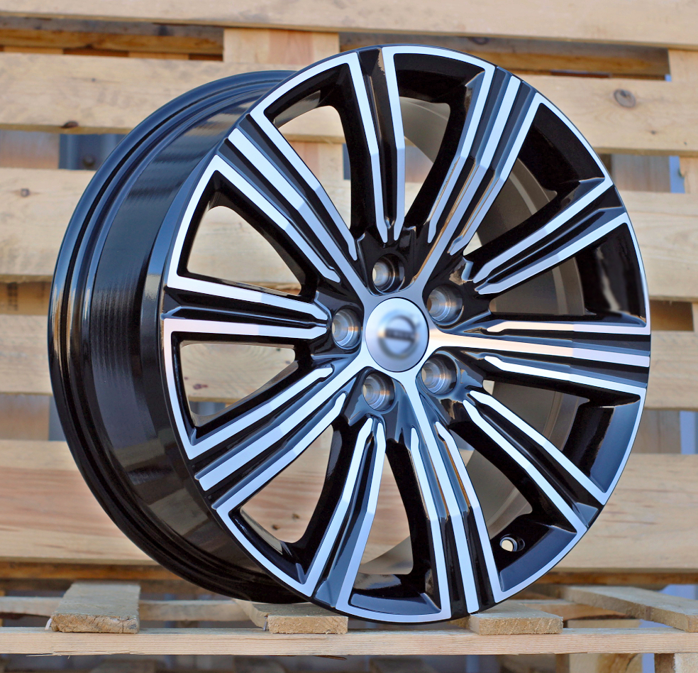 R18x8  5X108  ET  42  63.4  F0086  (TL0086NW)  Black Polished (MB)  For VOLVO  (P1)