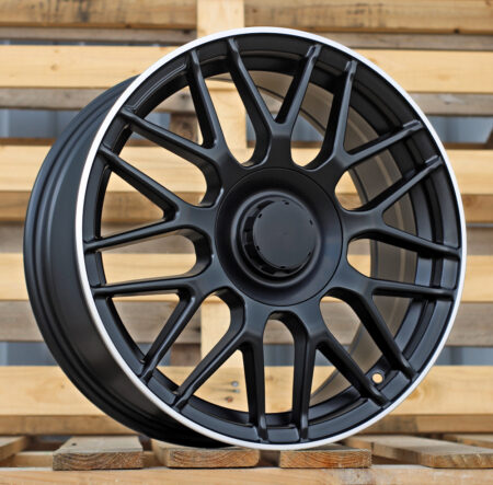 R17x7.5  5X112  ET  35  66.5  B1268  (H3368F)  Black+Polished Lip (BLPL)  For MER  (Z3)  (HYBRID FORGED)