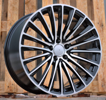 R20x9.5  5X112  ET  45  66.6  Y5909B  Black Polished (MB)  For MER  (K4+P)  (Rear+Front)