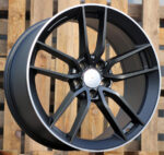 R19x8  5X112  ET  43  66.6  B5461  Black Half Matt+Polished Lip (BLHMPL)  For MER  (K4+M)  (Rear+Front)