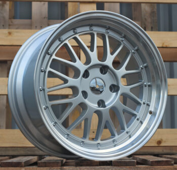 R17x7.5  4X100  ET  35  67.1  A1025  (3S215)  Silver+Polished Lip (SP)  For RACIN  (R)  (HYBRID FORGED BBS Style)