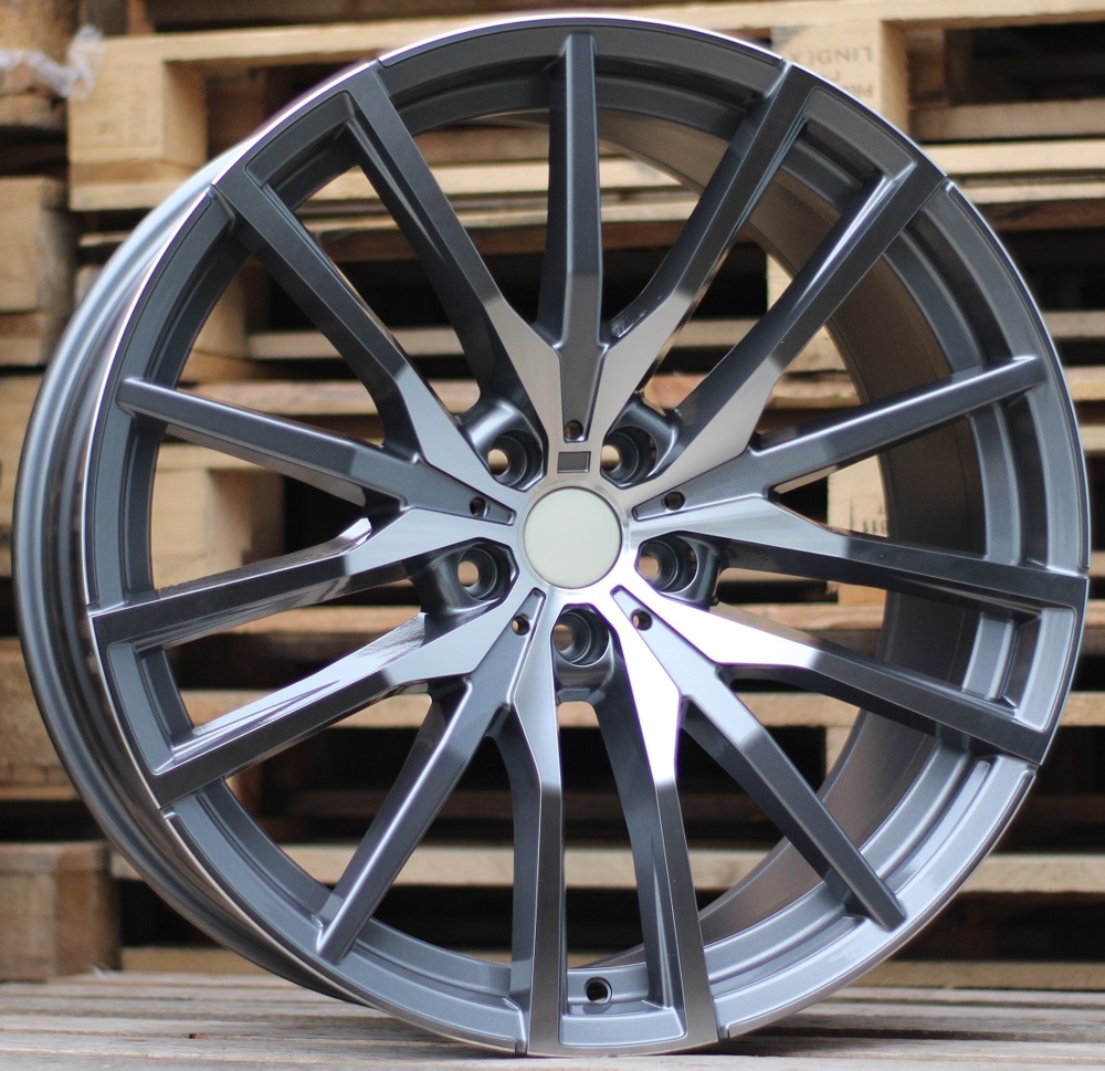 R21x10.5  5X112  ET  43  66.6  H0324  (BY1473)  Grey Polished (MG)  For BMW  (K7)  (Rear+Front)