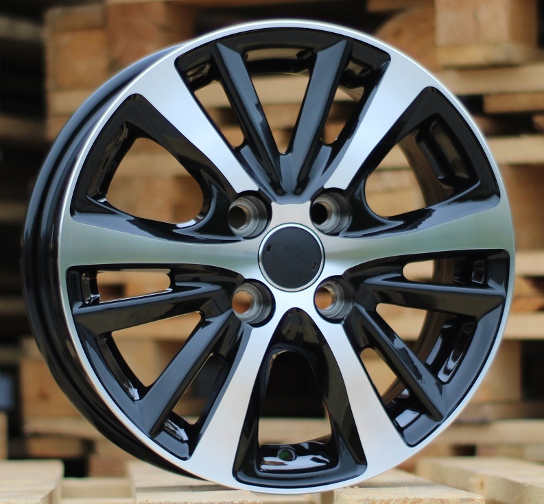 R14x5.5  4X100  ET  40  54.1  I6072  Black Polished (MB)  For TOYOT  (K7)