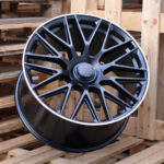 R19x9  5X112  ET  49  66.6  B1766  (XFE582)  Black Half Matt+Polished Lip (BLHMPL)  For MER  (P1)  (Rear+Front)