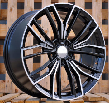 R20x8.5  5X112  ET  26  66.6  B5964  (IN5537)  Black Polished (MB)  For BMW  (A)  (New Model BMW 5 Front+Rear)