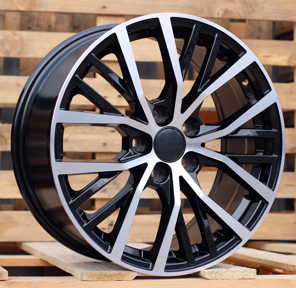 R17x7.5  5X100  ET  45  57.1  BK952  Black Polished (MB)  For VW  (P)  ((AKC 75 Eur))