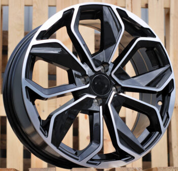 R17x7  4X100  ET  44  60.1  B5296  (XFE164)  Black Polished (MB)  For RENAU  (K3+P1)
