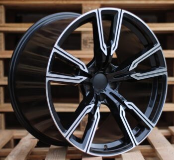 R21x9.5  5X112  ET  37  66.6  H5033  (3S1112)  Black Polished (MB)  For BMW  (K4)  (HYBRID FORGED (Rear+Front))