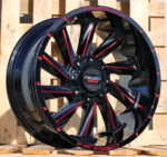 R20x10  6X139.7  ET  M20  106.1  B1323  Black Polished Red Milling (MBRM)  For 4X4  (K3)