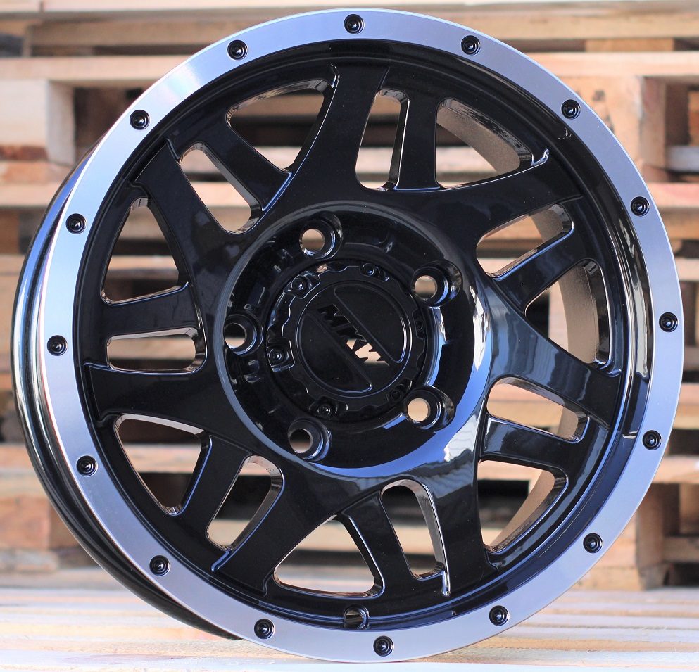 R15x8  5X139.7  ET  0  110.1  Q1509  Black+Polished Lip (BLPL)  For 4X4  (P)
