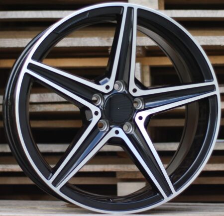 R18x7.5 5X112 ET 44 66.6 B5052 (LU1334) Black Polished (MB) For MER (P1)