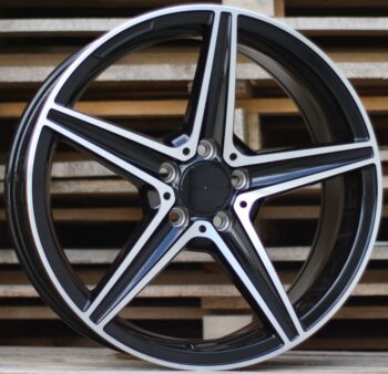 R17x7.5  5X112  ET  44  66.6  B5052  (IND5376)  Black Polished (MB)  For MER  (K7)