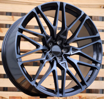 R22x10.5  5X112  ET  43  66.6  B5771  (IN0295)  Black+Tinted Face (BLTF)  For BMW  (Z5+K7)  (Rear+Front)
