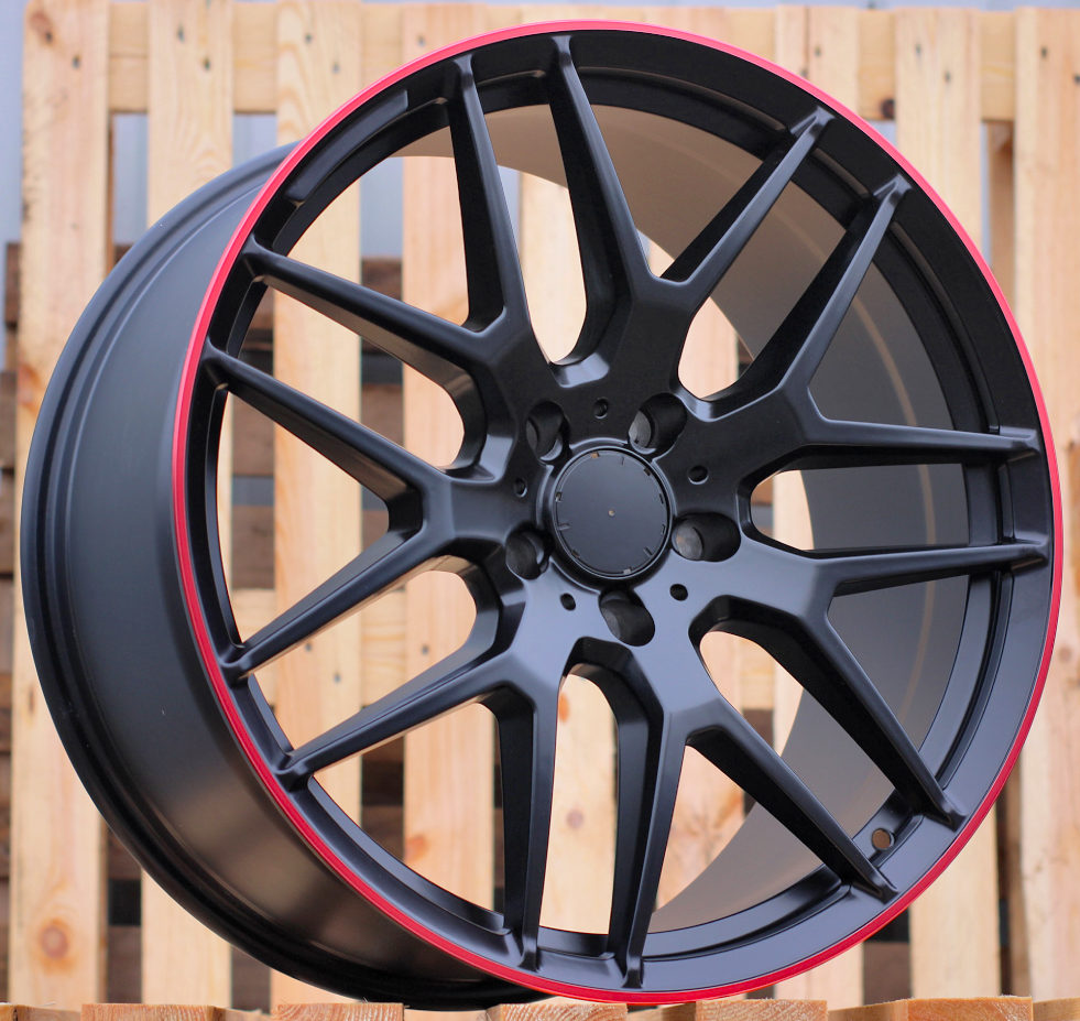 R22x10  5X130  ET  36  84.1  FE115  (HE762)  Black+Red Line (BR)  For MER  (P1)