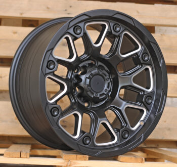 R17x9  6X139.7  ET  0  110.1  FBX155  Black Polished (MB)  For 4X4  (K7)  (HYBRID FORGED Milling)