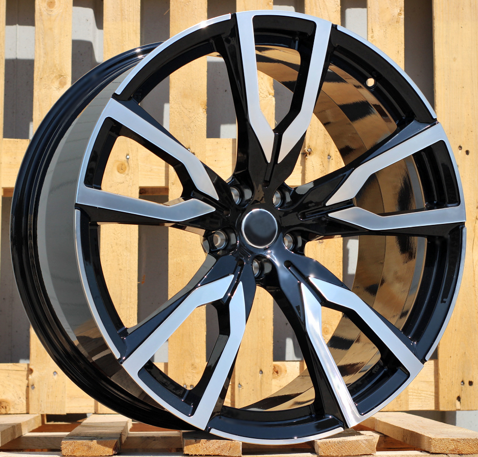 R22x10.5  5X112  ET  43  66.6  FE221  Black Polished (MB)  For BMW  (Z5)  (New X7 (Rear+Front))