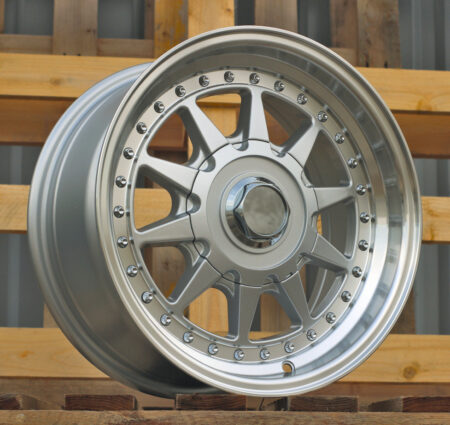 R15x7  4X100  ET  25  57.1  LU920  Silver+Polished Lip (SP)  For RACIN  (P1)