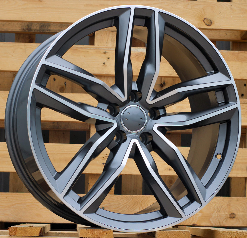R16x7  5X100  ET  34  66.5  BK690  (A5215)  Grey Polished+Powder Coating (MGPC)  For AUD  (L3)